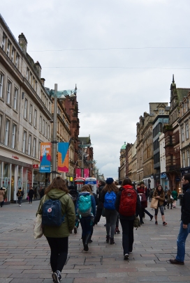 Walking through the streets of Glasgow